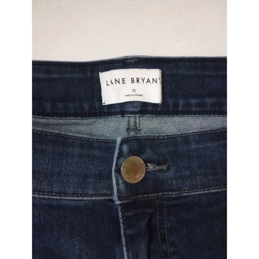 Lane Bryant Women Jeans 22 Blue Straight Leg Denim